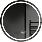 Wall Mirror for Bathroom, Wall Mounted Multifunction Bathroom Vanity Mirror with LED Lights and Demister Pad, 3-Color Dimmable LED Light, for Living Room and Bathroom(A,90cm/35.4in)