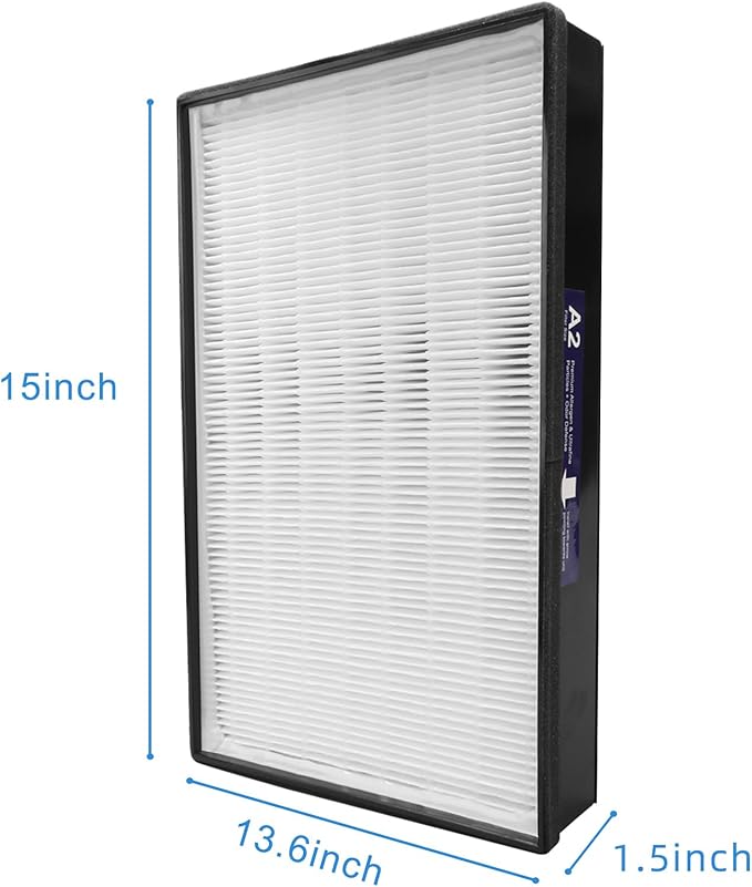 A2 Filter Replacement for 3M Filtrete Room A2 Models FAP-C02-A2 FAP-C03-A2 FAP-T03-A2, 2 Post-Filters + 4 Carbon pre-Filters, Part No.1150101