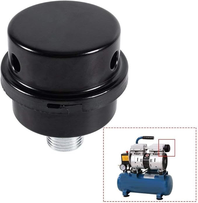 2PCS Metal Intake Filter Sound Muffler - Air Compressor Silencer (1/2"PT 20mm)