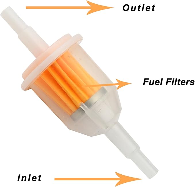 Gas Inline Fuel Filters 1/4 Inch x 5/16 Inch Replacement for Briggs Stratton John Deere Kawasaki Kohler (20)
