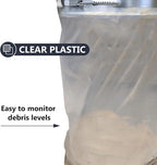 6.5Mil Clear Plastic Dust Collector Bags for Woodworking Dust Filter Drums and Systems, Upgraded Heavy-Duty Replacement Bags, 5-Pack
