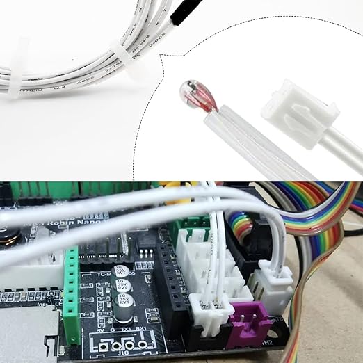 4Pcs Ender 3 Thermistor 1m/39.4Inches, 3D Printer ohm NTC 100K 3950 Thermistor Temp Sensor Compatible for Creality Ender 3/Ender 3 Pro/Ender 3 Neo/Ender 5/Voxelab Aquila, 2Pin XH2.54,