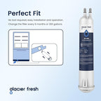 GLACIER FRESH EDR3RXD1 Compatible with 4396841 Refrigerator Water Filter, KAD3RXD1, WHR3RXD1, 4396841, 4396710, Filter 3, 46-9083,46-9030, 9030, 9083 Refrigerator Water Filter, 3 Pack
