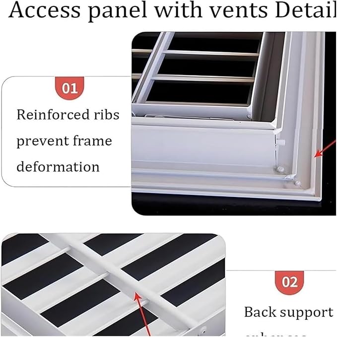 Decorative Return Air Grille Cover, Wall/Ceiling Vent Cover with Adjustable Design, Durables & Easy-to-Install for Home & Office, Cold Air Return Vent Cover(22x22in (56x56cm))