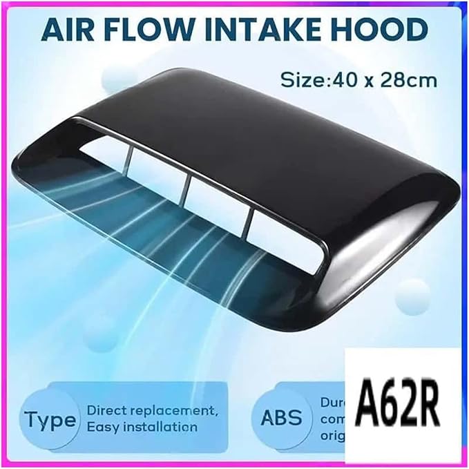 Car Universal Hood Vent Air Outlet Cover Compatible For Infiniti Compatible For Mazda And Tesla Hood Scoop Air Flow Intake Vent Cover