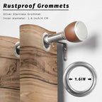 Wood Grain Outdoor Curtains for Patio Claws Animals Wooden Brown Waterproof Outside Curtains with Grommet Top Weatherproof Curtain for Cabana Pergola Gazebo, 1 Panel, 54" W x 84" L