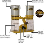 Powermatic TurboCone Dust Collector, 2-Micron Canister Filter, 3 HP, 230V 1Ph (Model PM1900TX-CK1)