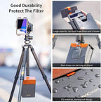 K&F CONCEPT X PRO Square Filters Holder System Kit (Filter Holder + 95mm Circular Polarizer + Square GND8 Filter + ND1000 + 4 Filter Adapter Rings) for Camera Lens