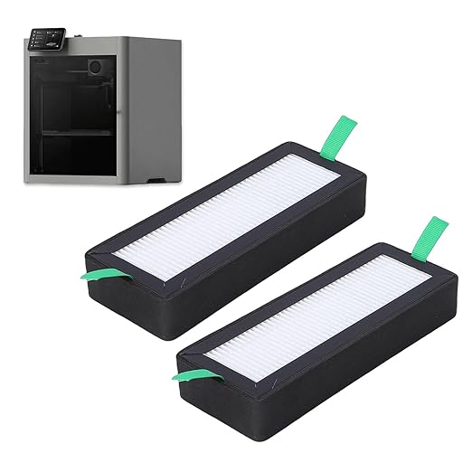 FTVOGUE 2 Pcs 3D Printer Air Filter Replacement, High Efficiency Particulate Air 13 and Activated Carbon Combo Filter with Dual Filtration System for Lab Series