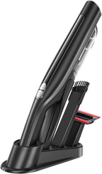 Handheld Vacuum Cordless,24KPA High Power Car Vacuum with Brushless Motor,LED Light,Charging Dock,Rechargeable Hand Held Vacuum Cleaner with Reusable Filter for Car,Home,Office,Pet Pair,Bk