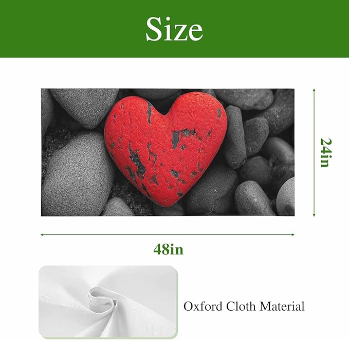 Fluorescent Light Covers for Ceiling Lights Love Heart Stone Magnetic Light Filters 2 Pack 4x2 ft Black Red Ceiling Lights Cover for Classroom Office School Home Drop Lamp Decor