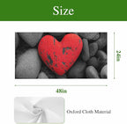 Fluorescent Light Covers for Ceiling Lights Love Heart Stone Magnetic Light Filters 4 Pack 4x2 ft Black Red Ceiling Lights Cover for Classroom Office School Home Drop Lamp Decor