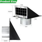 3 Inch Dryer Vent Cover Outside with Mesh & Cushioned Flap,Metal Wall Vent Exhaust Vent Cover,Exterior Dryer Vent Hood Wall Mount Extractor Vent,Outdoor Dryer Vent Cover for Laundry AC Air Vents-Black