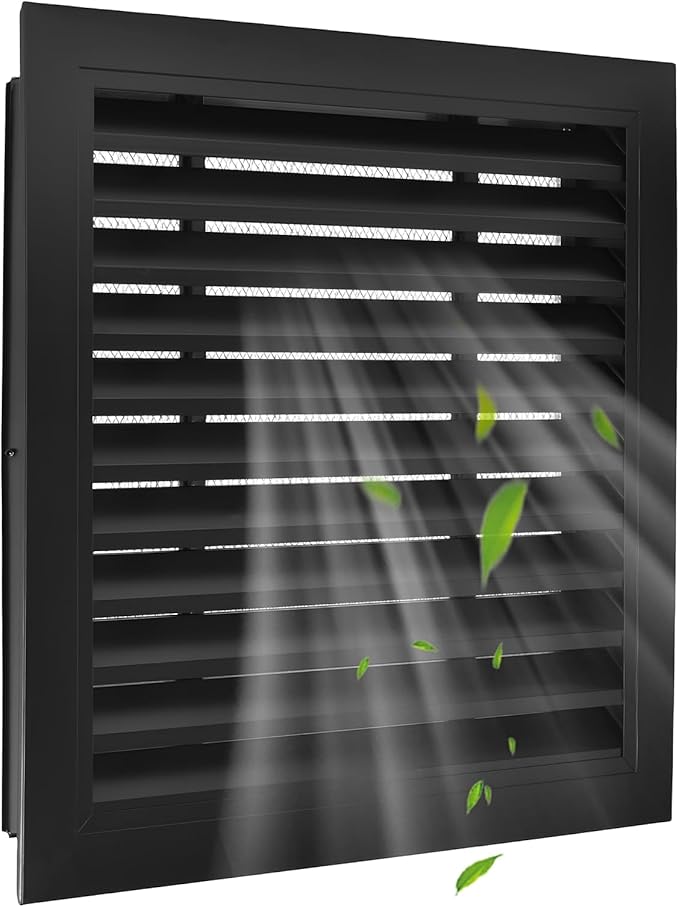 2-Pack 20"x20" Gable Vent - Premium Aluminum，Filter Screen for Removable, Ideal for Gables, Sheds, and Attics - Vent Opening 18"x18" - Boost Ventilation and Guard Against Moisture
