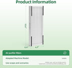 560885 Replacement Filters Compatible with Idylis F AC-38 Series Air Purifiers, 2 High- Efficiency Filter+4 Activated Carbon