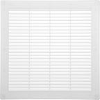 Vent Systems 10" x 10" Inch (Opening Dimensions) - Pack of 2 - Plastic White Soffit Vent Cover - Flat Square Air Vent Grille - Air Vent Deflector - HVAC 12" x 12" Inch (Overall Dimensions)