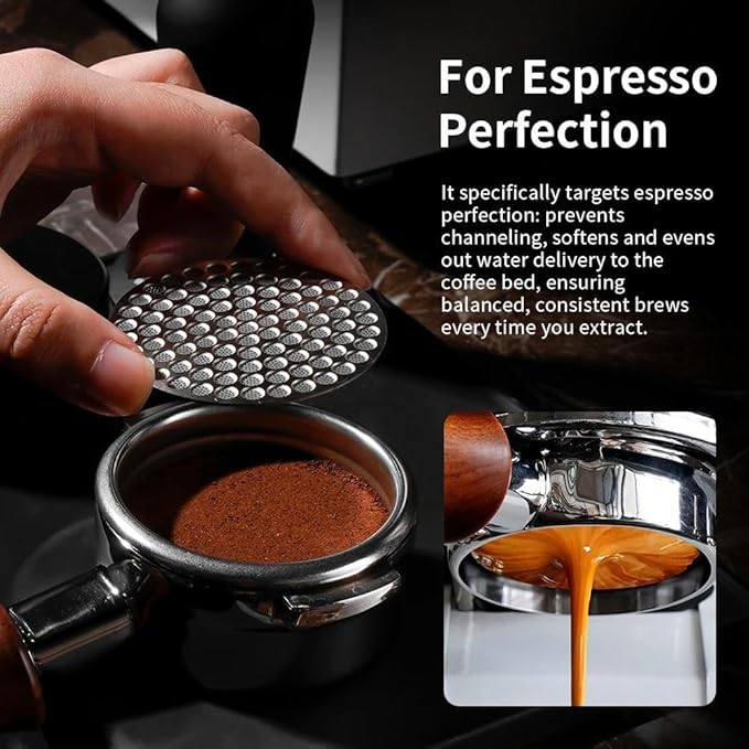 watchget 53mm Espresso Puck Screen Reusable Mesh Coffee Filter 0.8mm Thickness Puck Screen Stainless Steel Lower Shower Screen for 54mm Protafilter Basket