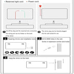 Bathroom Mirror with LED Lights，LED Bathroom Mirror，Smart Lighted Bathroom Mirror for Wall，Energy-Saving LED Smart Mirrors，with Demister Pad，Three-Color Light(H70*W90cm/H27.6*W35.4IN)