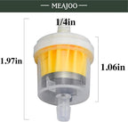 15PCS 1/4" 6mm-7mm Gas Inline Fuel Filter, with magnet, Fit for ATV Scooter Moped Go Kart Dirt Bikes Snowblower Motorcycle Lawnmower Taotao Small Tractors Snowmobiles Garden Tillers Generators