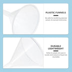 Veemoon 10pcs 75mm Plastic Triangle Filling Funnels Pp Scientific Laboratory Filter Funnels Set for Liquid Transfer and Chemical Experiments