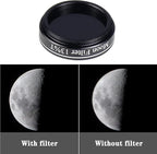 1.25" Telescope Moon Filter - 13% Transmission-Telescope Accessories for Most 1.25" Telescope Eyepiece- Enhance Lunar Viewing