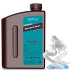 SUNLU 3D Printer Resin 2kg, Fast Curing Standard 3D Resin for LCD DLP SLA Resin 3D Printers, 395 to 405nm UV Curing 3D Printing Liquid Photopolymer Resin, Low Shrinkage, High Precision, 2000g, White
