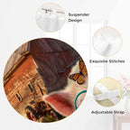 Farm Pig Kitchen Curtains 45 Inch Length, Short Cafe Window Curtains Tab Top, Farmhouse Barn Funny Animals Butterfly Light Filtering Window Treatments Tier Drapes 27.5"x45" 2 Panel