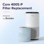 LEVOIT Core 400S-P Air Purifier Smoke Remover Replacement Filter, Genuine 4-in-1 Air Filters, Supports HEPA Sleep Mode, High-Efficiency Activated Carbon, Core 400S-RF-SR, Blue, 1 Pack