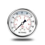 2-1/2" Dial Size, 0-100 Psi Pressure Gauge, Glycerin Liquid Filled, 1/4" NPT Back Mount, Stainless Steel Case, for Water Pump, Pneumatic Air, Well Tank, RV Hose, Gas, Low Pressure Test