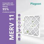 10x10x1 Air Filter MERV 11 (4 Pack) MPR 1000 Pleated Air Conditioner Filter for Home HVAC AC Furnace Filter (Exact Dimensions: 9.81"L x 9.81"W x 0.81"Th)
