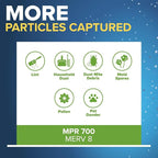 Filtrete 17.5x35.5x1 AC Furnace Air Filter, MERV 8, MPR 700, Tough on Pollen, Easy on Airflow, 3-Month Pleated 1-Inch Electrostatic Air Cleaning Filter, 4-Pack (Actual Size 17.31 x 35.31 x 0.65 in)