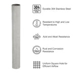 PATIKIL 40" L x 10" W Woven Wire Mesh, 300 Mesh 304 Stainless Steel Air Vent Filter Screen with Gloves for Window Security Vent Cover Filtration Animals Fence