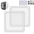 Dust Filter PC 120mm for Computer Cooler/PSU/Routers Nylon 80 Mesh, Magnetic Frame PC Fan Dust Mesh PC Cooler Filter Dustproof Computer Fan Grills (Nylon, 120 * 120mm, 2pcs, White)