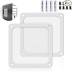 Dust Filter PC 120mm for Computer Cooler/PSU/Routers Nylon 80 Mesh, Magnetic Frame PC Fan Dust Mesh PC Cooler Filter Dustproof Computer Fan Grills (Nylon, 120 * 120mm, 2pcs, White)