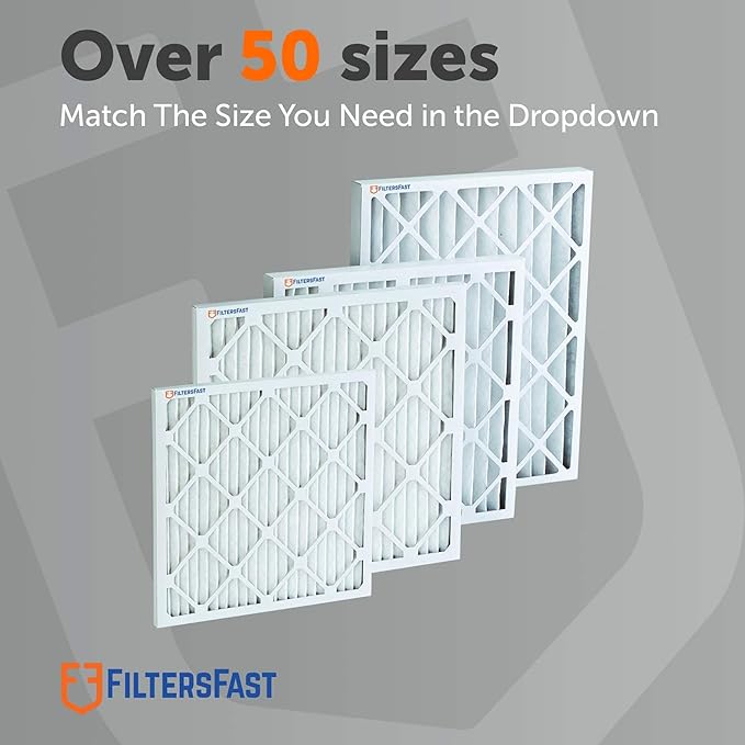 Filters Fast 30x36x1 Air Filter Merv 13, 1" AC Furnace Air Filters, Made in the USA, Actual Size: 29.50" x 35.50" x 0.75, 6 Pack
