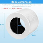 6 Pack Core Mini Replacement Filter for LEVOIT Air Cleaner, 3-in-1 H13 Grade Filters Compatible with LEVOIT Air Cleaner Core Mini-P, Part No. Core Mini-RF(6 Filter and 12 Fragrance Sponge)
