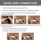Food-Grade Quick Connector Push-In Tube Fitting,5/16" to 1/4" O.D. Reducing Shut Off Valve for Reverse Osmosis Water Filter Purifier (Pack of 10)
