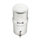 Boroux Compact Gravity-Fed Countertop Stainless Steel Water Filter System | 1.8 Gallons with 2 Authentic Black Foundation Filters