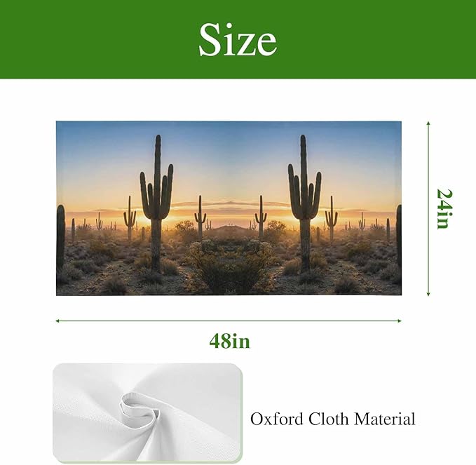 Fluorescent Light Covers for Drop Ceiling Desert Cactus Sunset Magnetic Light Filters, Tropical Plant Natural Scenery Ceiling Shade Filters for Home Classroom Office,2x4 ft,3Packs
