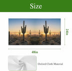 Fluorescent Light Covers for Drop Ceiling Desert Cactus Sunset Magnetic Light Filters, Tropical Plant Natural Scenery Ceiling Shade Filters for Home Classroom Office,2x4 ft,4Packs