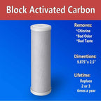 10 Standard Coconut Shell Block Carbon & 10 Four Layers of Filtration Polypropylene Sediment 5 Micron 2.5"x 10" Water Filter Cartridges Universal replacement for Reverse Osmosis & Standard 10” Housing