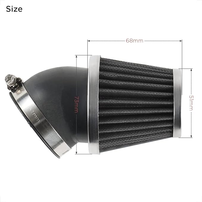 Evermotor 45mm 46mm 47mm Air Filter Carburetor Cleaner Fit in Motorcycle Honda Yamaha Kawasaki Suzik for 50cc 70cc 90cc 110cc 125cc 150cc Mini Bike,Dirt Bike,GY6
