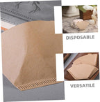 Luxshiny 200pcs Unbleached Disposable Coffee Filters for Espresso Drip Coffee Makers Easy to Use Optimal Flavor Extraction Natural Safe Paper Filters