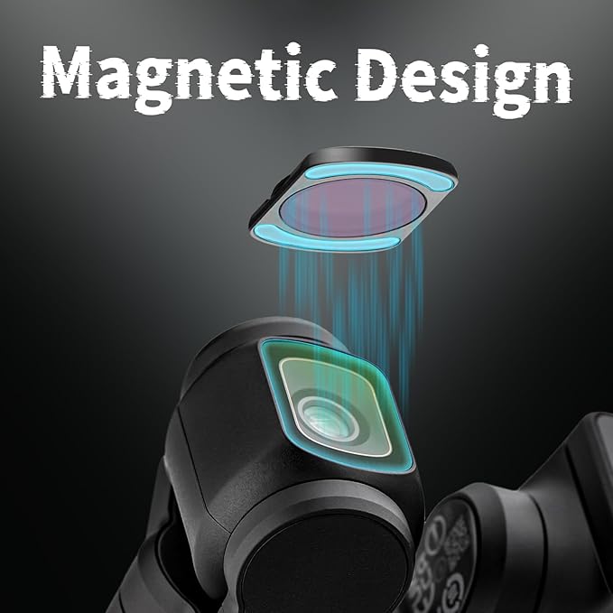 Haoge Magnetic CPL Filter for DJI Osmo Pocket 3 Creator Combo Accessories,Multi-Coated Circular Polarizer Filter with Screen Protector,Action Camera Accessories