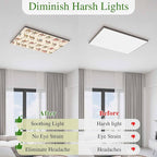 Fluorescent Light Covers for Ceiling Lights Desert Camel Magnetic Light Filters 4 Pack 4x2 ft Vintage Southwest Date Trees Ceiling Lights Cover for Classroom Office School Home Drop Lamp Decor