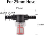 Garden Home 40-200 Mesh Large Flow Visible Filter Connector to Barb 16mm 20mm 25mm Hose Pre-Filter Garden Irrigation Agriculture Tool 1 Pcs Filter (Color : C, Size : 40Mesh)