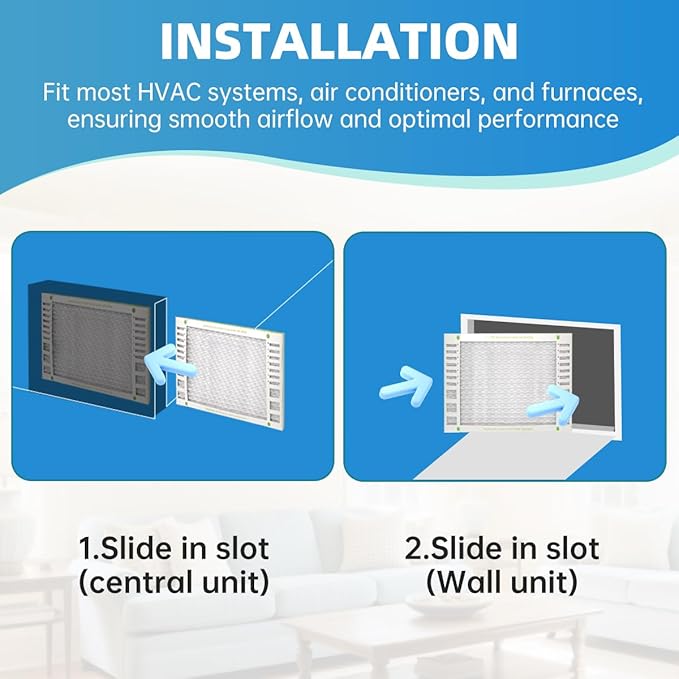 20x30x1 Air Filter AC Furnace MERV 13 Comparable with MPR 1900 FPR 10 HVAC Air Condition cabin Vent Fan Electrostatic Pleated Actual Size 19.49 x 29.49 x 0.75 6 Packs