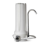 iSpring CT10-W Countertop Water Filter, Multi-Layer Faucet Water Filter System with Versatile Faucet Adapter, Reduces Heavy Metals, Bad Odor, and Chlorine, White