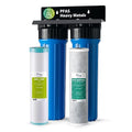 iSpring PFAS & Heavy Metal Whole House Water Filter System, Also Reduces Chlorine, Hydrogen Sulfide, Odor, Bad Taste, SGS-Tested Reducing up to 99% of PFAS, 1” Inlet/Outlet, Model: WGB22B-PFKS