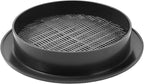 Vent Systems 5'' Inch - Black - Pack of 5 - Soffit Vent Cover - Round Air Vent Louver - Grill Cover - Built-in Insect Screen - HVAC Vents for Bathroom, Home Office, Kitchen